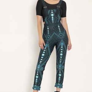 Blackmilk Moon Phases Teal Overalls